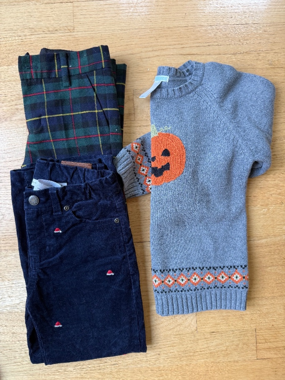 Janie and Jack Size 6 Seasonal Bundle sweater + panfs